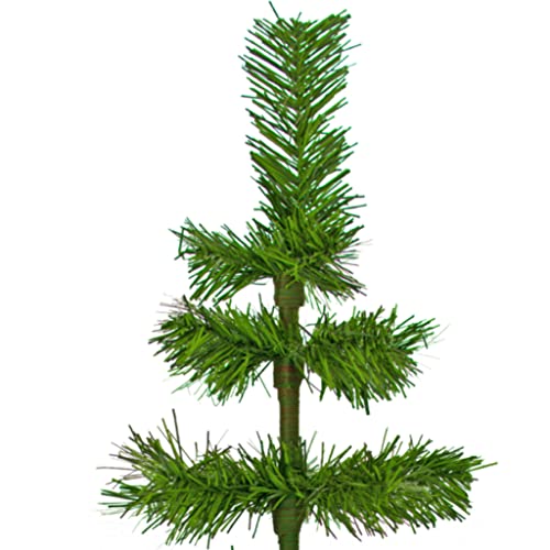 24" Alpine Green Christmas Tree Tinsel Tabletop Artificial Brush Indoor Outdoor Base Stand Included 2Ft Tall (Alpine Green) #TOP4