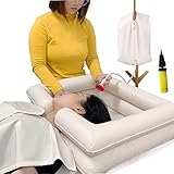 Contiene hasta 2½ galones de agua tibia del grifo, lo suficiente como para un champú completo y enjuague. La manguera de 2 pies con ducha dirige una suave corriente de agua donde la necesita Se cuelga en un poste IV, poste de cama o cualquier otro gancho de montaje alto.