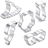 5 Pieces Halloween Wizard Cookie Cutter Set, Stainless Steel Cookie Cutter 5 Different Witch's Hat...