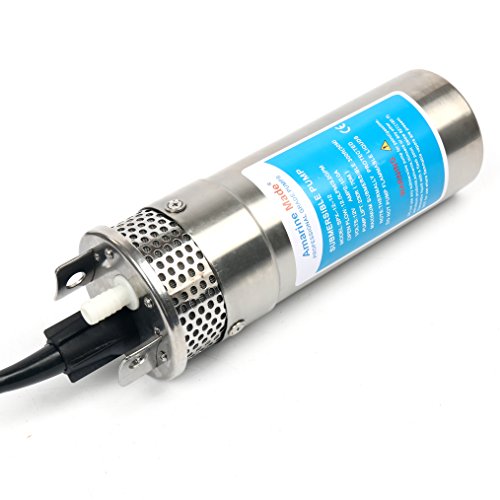 Amarine Made 12V Dc Submersible Deep Well Water Pump 3.2Gpm 4" 10A/ Alternative Energy Solar Battery Powered With Stainless Steel Shell-Max Lift 230 Ft, Max Submersion 100 Ft #TOP3