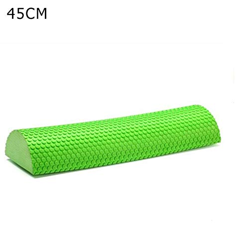 30-45cm Semi-circular Foam Rollers Massage EVA Foam Shaft Yoga Pilates Fitness Equipment With Massage Floating Point Foam Roller Yoga Block Balance Exercises (Color : Light Green)