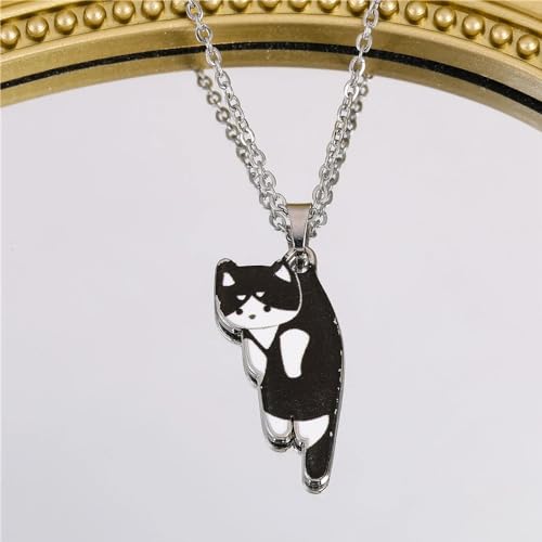 Collier chat argent Sterling pendentif ras du cou accessoire mode bijoux