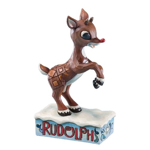 Enesco Rudolph Jim Shore Christmas from Rudolph Learning to Fly Figurine 5.12 in