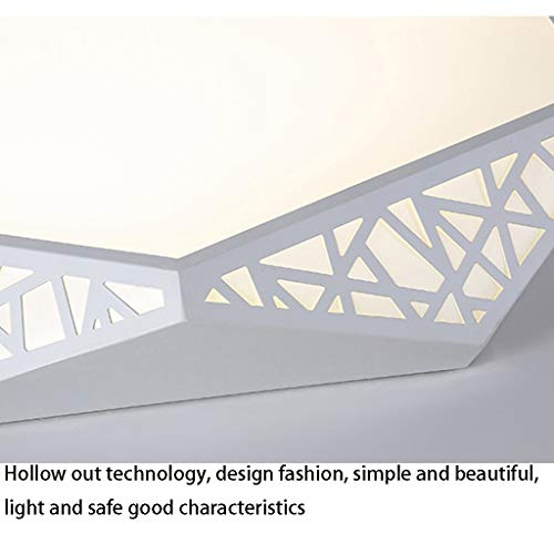 Plafonnier LED géométrique 50cm blanc pour l'éclairage de chambre