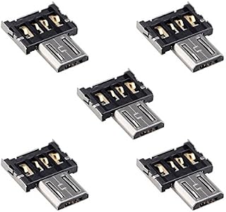 CHENYANG Ultra Mini DM Micro USB 5pin OTG Adapter Connector for Cell Phone Tablet & USB Cable & Flash Disk - 5pcs