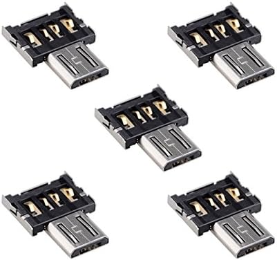 CHENYANG Ultra Mini DM Micro USB 5pin OTG Adapter Connector for Cell Phone Tablet & USB Cable & Flash Disk - 5pcs