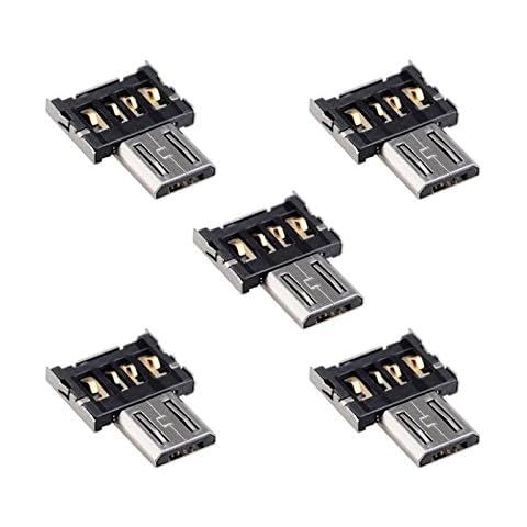 CHENYANG Ultra Mini DM Micro USB 5pin OTG Adapter Connector for Cell Phone Tablet & USB Cable & Flash Disk - 5pcs Cover