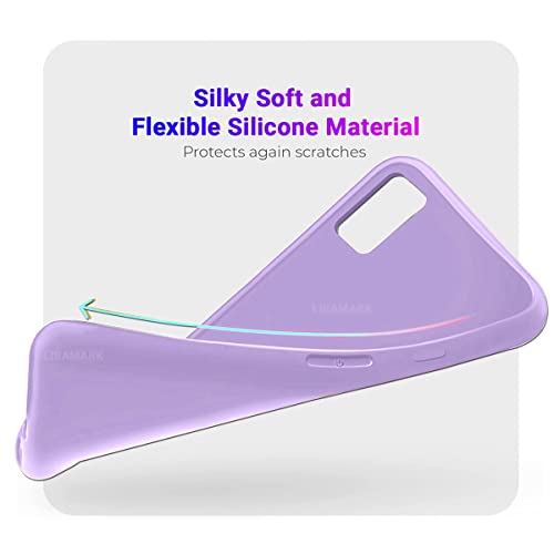Image of LIRAMARK Liquid Silicone Soft Back Cover Case for OnePlus Nord 2 5G (Purple)