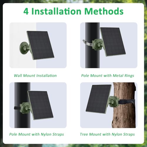 Image of FUTUREZEN 5W Solar Panel for Trail Cameras, DC & USB-C Solar Charger with 5200mAh Battery, 6V /12V Adjustable Output, IP66 Waterproof, 9.8ft Cable