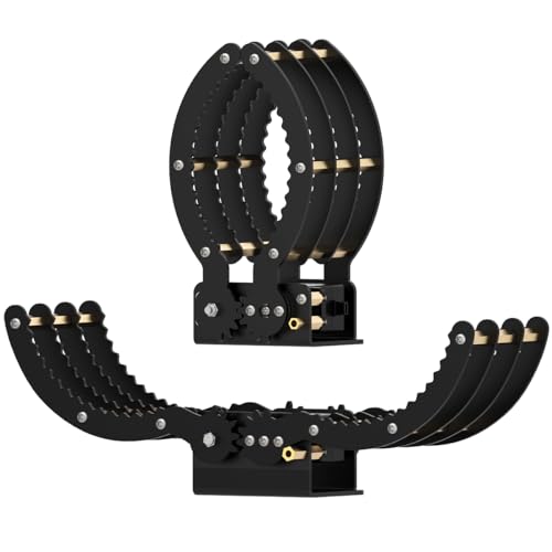 Image of Robotic Claw Full Metal Wave Edge Clamp Robot Hand Gripper Grabber, 1LB Max Grab Weight & 0-9in Open Range High Torque Robotic Arm Replace Claw Robot DIY, Mechanical Claw with Servo