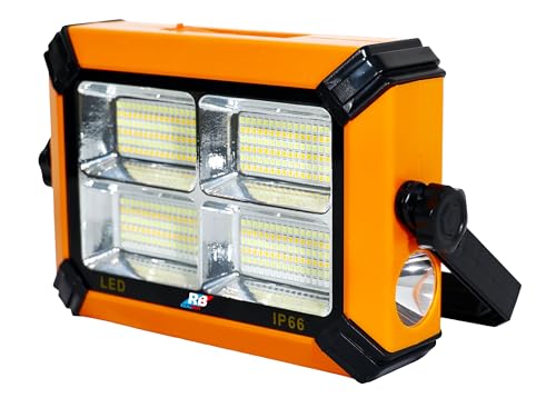 Image of Multi-Functional Solar LED Flood Light 30W Cum Torch 3W with 12000 mAh LiFePO4 Battery (IP65 Waterproof, 3-in-1 Light Colors)