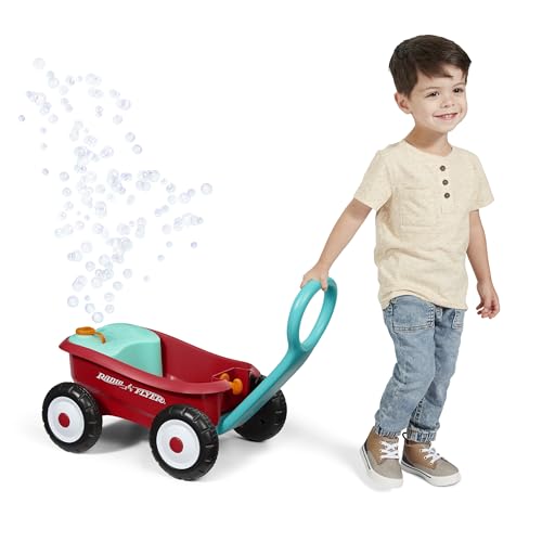 Correpasillos Radio Flyer Bubble Buddy, máquina de Burbujas para niños, correpasillos Rojo para bebé con Ruedas para niños de 1 a 4 años
