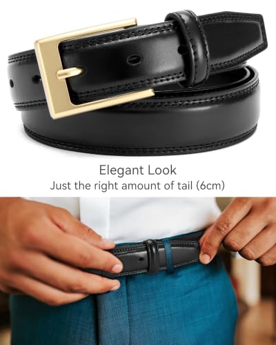 Image of CHAOREN Mens Belts Leather Gift for Men - Ideal Match for Mens Dress Shoes