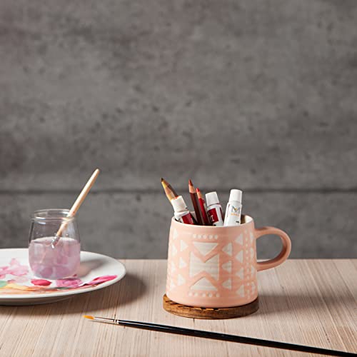 Taza de cerámica rosa 14 oz Danica Studio miniatura 6