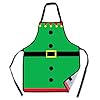 Mommy and Me Aprons 2 Pack Christmas Family Matching Aprons Set Kids Xmas Elf Costume Kitchen Holiday Party With Pockets #2