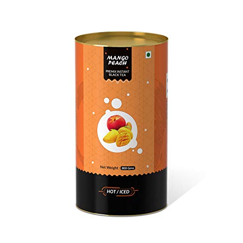 The Tea Planet Mango & Peach Flavoured Instant Black Tea just add hot water- 250 gm