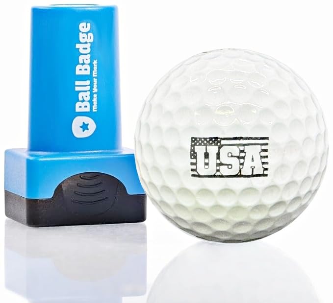 Ball Badge - Golf Ball Stamp, (The America Series) Self-Inking Golf Ball Stamper, Golf Ball Marker, Reusable Golf Ball Marking Tool to Identify Golf Balls