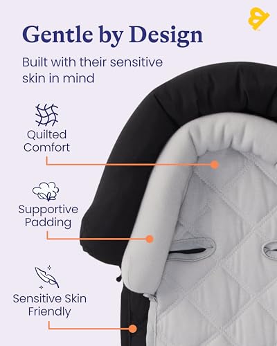 GoldBug Baby & Toddler 2-in-1 Car Seat Head Support - Black