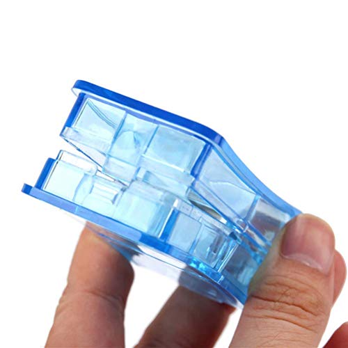 Caixa de armazenamento de medicamentos portátil para cortador de remédios HealthIFTY (azul)