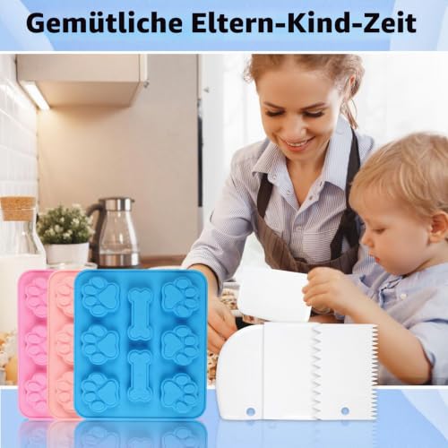 3 Stück Hundekekse Backform,Silikonformen Backen Non-Stick Food Grade