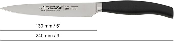 Set Cuchillos Cocina 5 Piezas Acero Inoxidable Polipropileno Negro miniatura 4