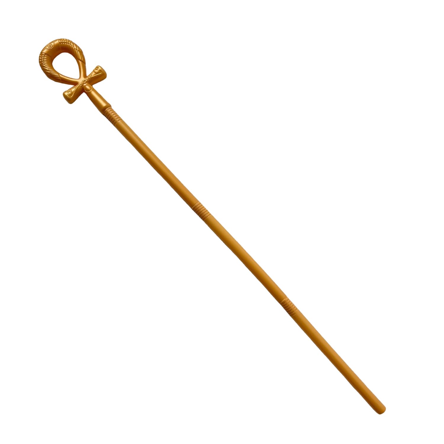 JUFYVO Halloween Staff Egyptian Walking Scepter Plastic Staff Stick Cane Cosplay Halloween Costume Prop Ancient Themed Dress Up Party Prop for Adult