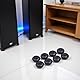 PrecisionGeek - Lautsprecher Spike Pads Aluminium schwarz runde Form 20 mm Durchmesser für HiFi Ständer, Lautsprecher, Soundbars - Set mit 8 Stück