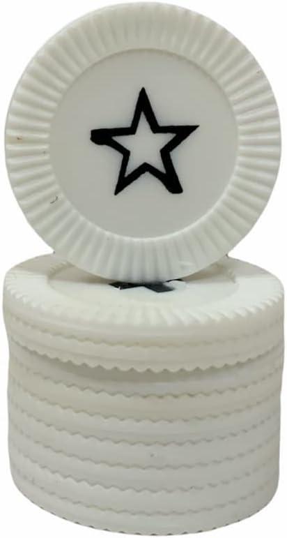 MilesMagic Magician's Set of 10 ESP Chips Mentalism Gimmick Mind Reading Symbols Prediction Foretelling Future Hypnosis Utility for Real Magic Tricks, White