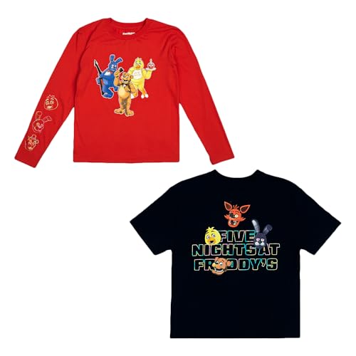 Five Nights at Freddy's Character Art Boy's 2-Pack Long Sleeve & Short Sleeve Tee Combo Set