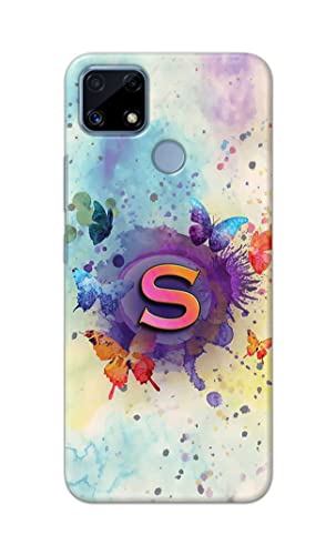 Image of PRINTFIDAA� Printed Hard Back Cover Case for Realme Narzo 30A Back Cover (Alphabet S) -2808