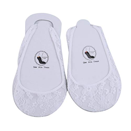 JOOFFF Spitze Hohl Boot Socken Unsichtbare Dünne Flachen Mund Niedrige Kurze Strümpfe Weibliche Atmungsaktiv Für Frauen Damen Mädchen Geschenk, Weiß