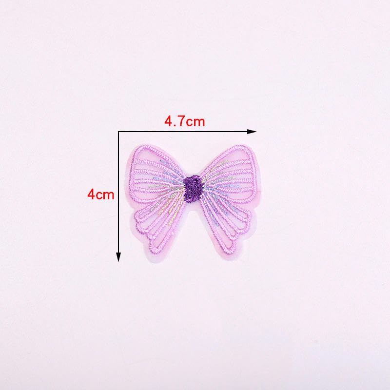 Parches de Bordado 30 Parches de Ganchillo pequeños Mariposa 4,7 x cm, Bordados for Planchar, Apliques Chinos for Ropa, for Coser en Vaqueros y Chaquetas(White)
