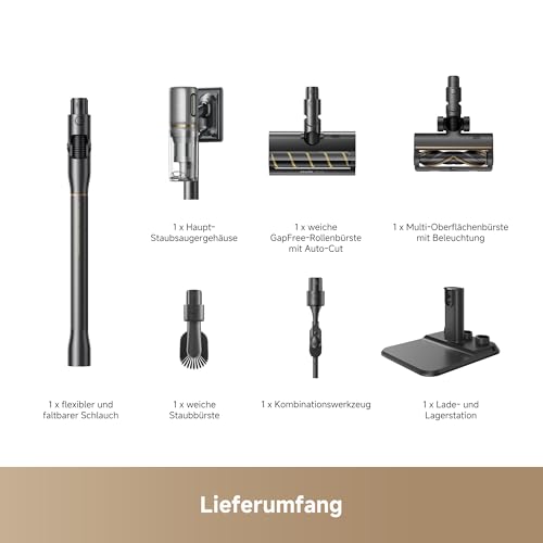 dreame dreame V20 Pro-A Kabelloser Staubsauger, Kantenreinigung 0 mm, ohne Verheddern, für Hartböden und Teppiche, 24.000PA / 210 AW, 90 Min. maximale Laufzeit, Filterung 99,99%, entfernt Tierhaare - Zusatzansicht 10 | Tages Deals