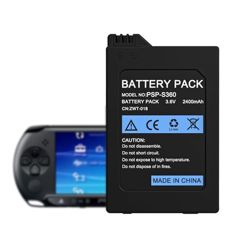 WAEUUKKPO Batterie pour PSP 3000, 6500mAh Batterie Haute capacité Li-ION Batterie de Remplacement pour Sony PSP Slim & Lite 2000/3000 PSP-S110 Console de Jeux...