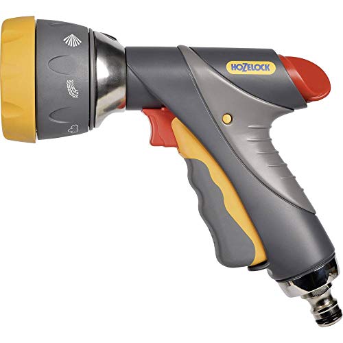 HOZELOCK - Multi-Jet Spray Gun Pro : For Intensive Use Multi-task Gun Ergonomic Comfortable to Use and Robust Lockable and Flow-controlled: 7 Spray Patterns [2694 0000]