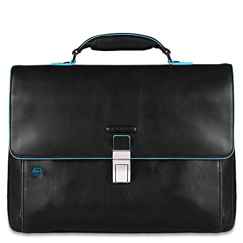 Piquadro Expandable Computer Portfolio Briefcase With Ipad/Ipadair Compartment, Black, One Size #TOP5