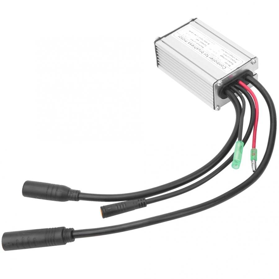 Regulador Patinete Electrico Controlador de Motor E-Bike Scooter sin escobillas 3 6V/48V15A con Adaptador Impermeable Motor de Bicicleta eléctrica Cuadrada Controlador del Motor