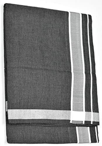 Image of TUNI MANI Men's Cotton Dhoti /Kerala Style Dhoti, 2.0meter (Pack of 2)