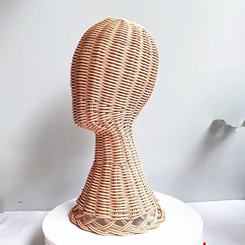 Support de table en rotin porte-chapeau et mannequin écharpe avec base stable - 6