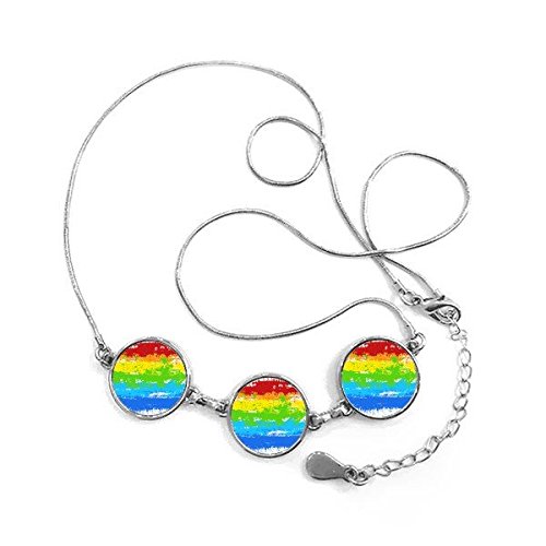 Collier LGBT pendentif rond arc-en-ciel le cadeau idéal pour la Pride