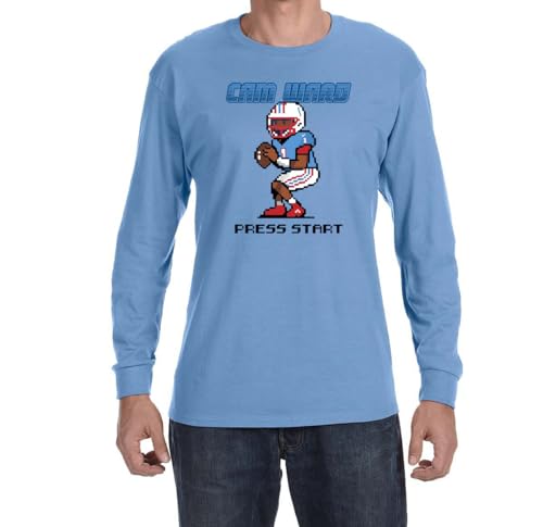 Long Sleeve Blue Tennessee Cam Ward 8 Bit T-Shirt