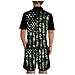 Uomo Estate Tempo Libero Sport 3D Indipendenza Giorno Fitness In Esecuzione Due Pezzi Vestito Mens Slim Fit Suit, Verde militare, XL