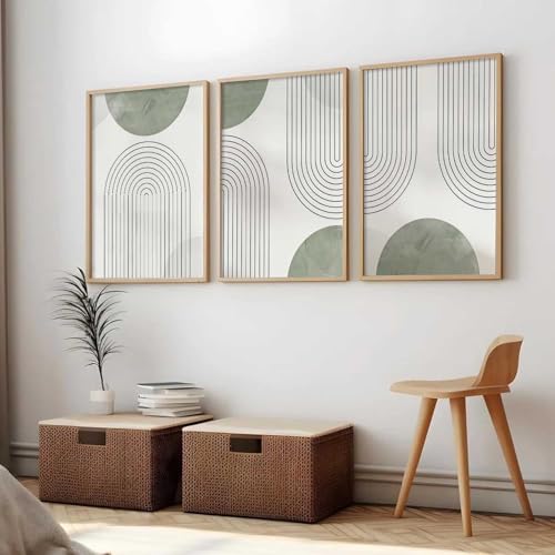 Image of kotart Painting Boho Wall Art Home Decoration Paintings With Frame For Living Room Bed Room Hotel Wall Decor Digital Reprint Set of 3 (10X13 inch)