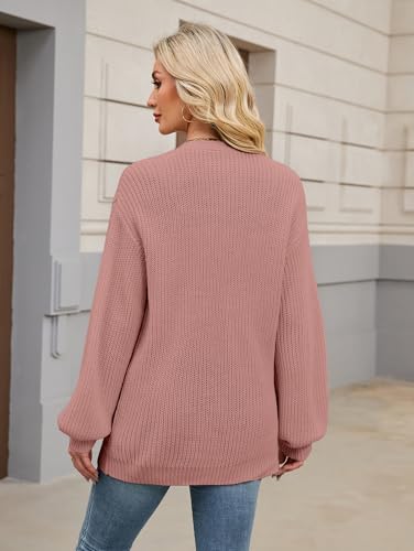 Womens Long Cardigan Sweater Fall 2025 Trendy Chunky Waffle Knit Oversized Open Front Dressy Cardigans for Women3