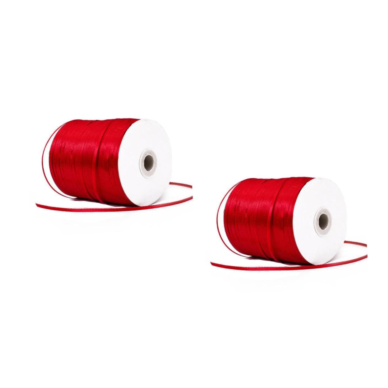 NUOBESTY 2stücke Yards Satinband Für Bastelarbeiten Hochzeiten Partys Und Scrapbooking Langlebig Vielseitig Für Schleifen Und Dekorationen