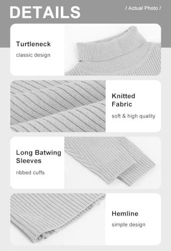 Image of chouyatou Women's Chunky 2 Piece Outfits Turtleneck Knit Sweater and Maxi Bodycon Skirt Sets