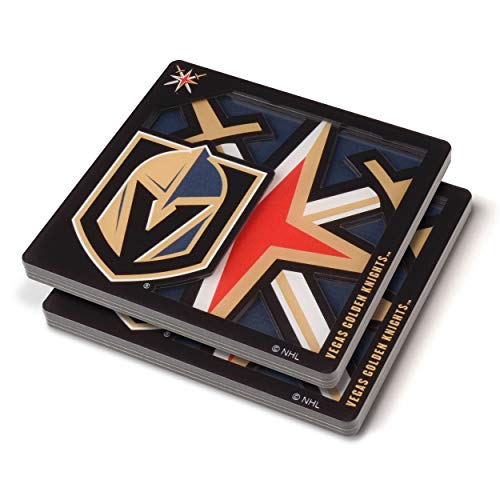 YouTheFan NHL Vegas Golden Knights 3D Logo Series Coasters