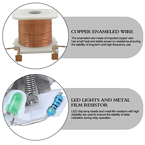 Electromagnetic Power Relay, 14-Pin 5A 12 DC Relay Coil with Socket Base, LED Indicator, 4PDT 4NO 4NC - MY4NJ [Applicable for DIN Rail System] - Thumbnail 4