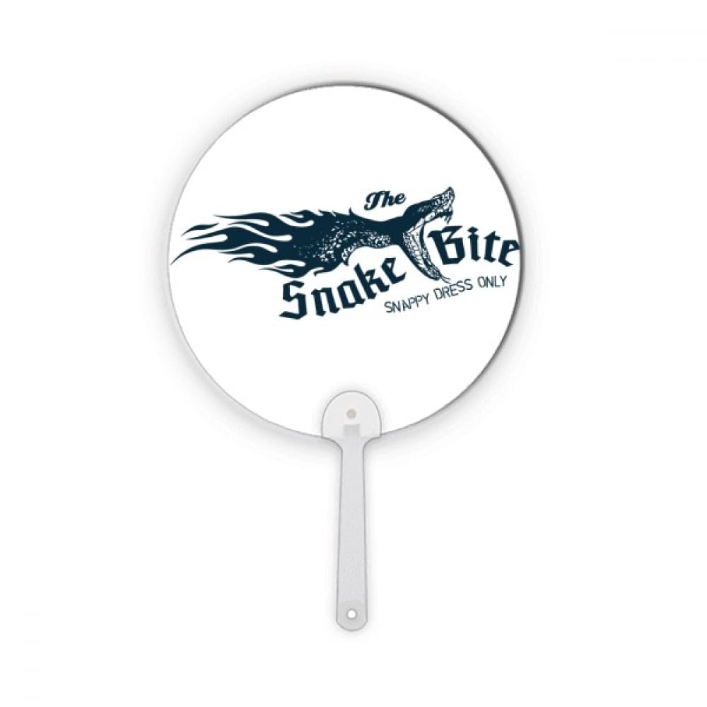Éventail rond en plastique avec motif serpent rétro pour décoration vintage