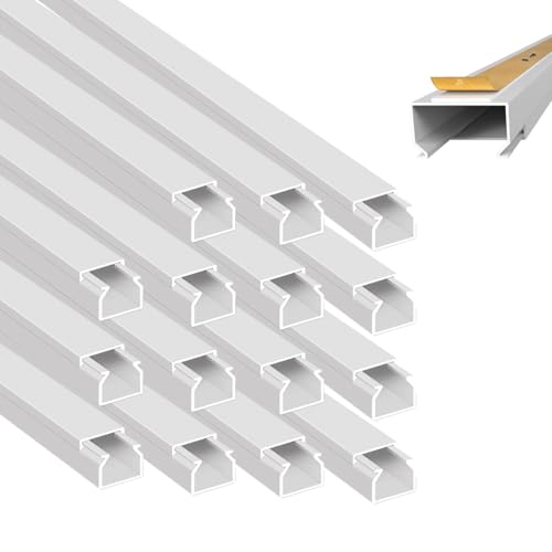 ARLI Kabelkanal 15x10 mm Weiß – 16m selbstklebend & schraubbar Installationskanal IP40 PVC mit Bodenlochung Universal Kabel Kanal ARLI Kabelkanal 15x10 mm Weiß – 16m selbstklebend & schraubbar Installationskanal IP40 PVC mit Bodenlochung Universal Kabel Kanal